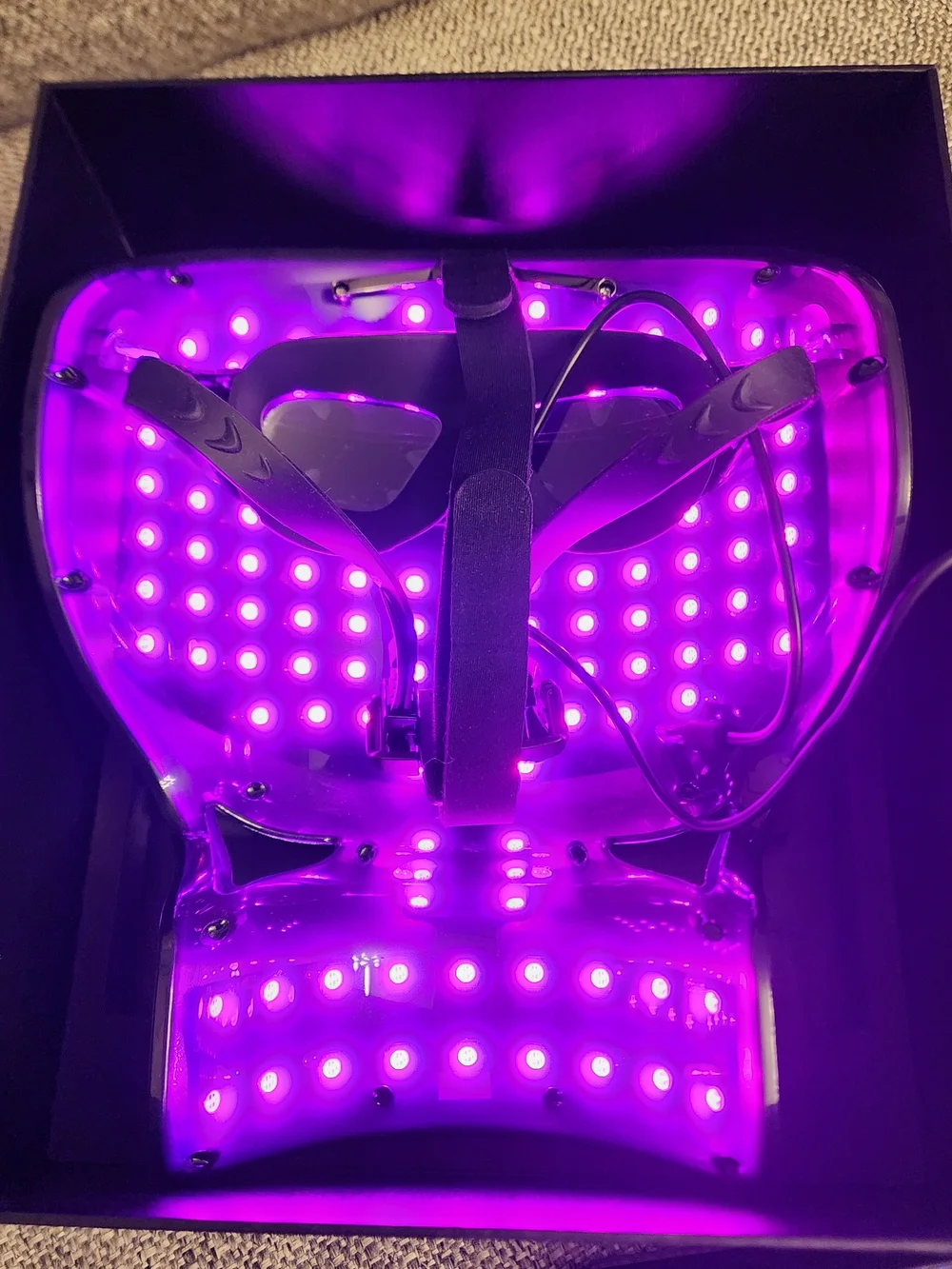 GYH Premium-S 8-Color LED Light Therapy Face & Neck Mask w/ Handheld Light Wand